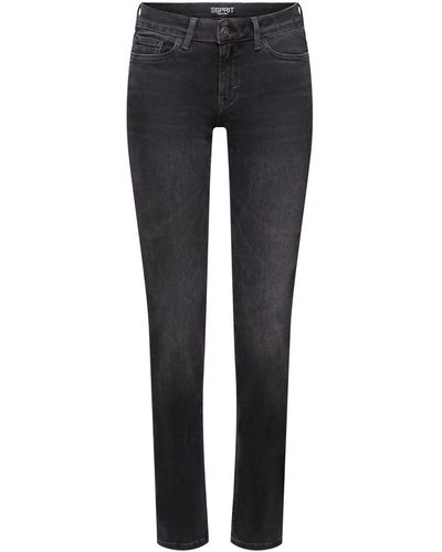 Esprit Jeans mit schmaler Passform und mittelhohem Bund - Schwarz