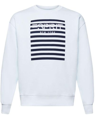 Esprit Sweatshirt Met Logo En Ronde Hals - Wit