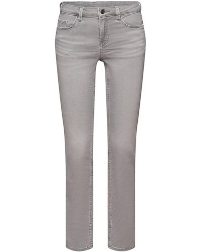 Esprit Jeans Van Een Katoenmix Met Comfortabele Stretch - Grijs