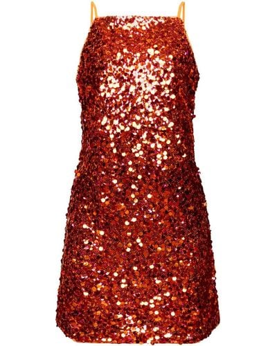 Esprit Mini-jurk Met Pailletjes - Rood