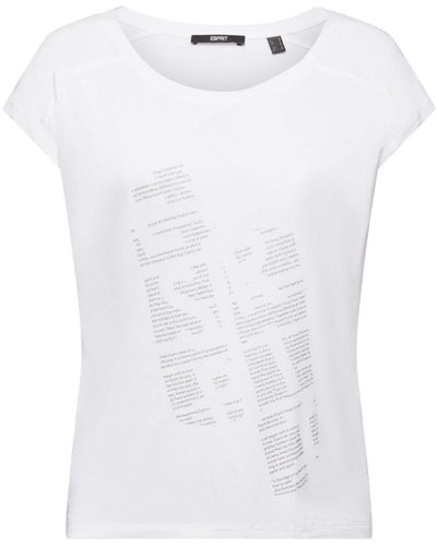 Esprit T-shirt à imprimé sur le devant - Blanc