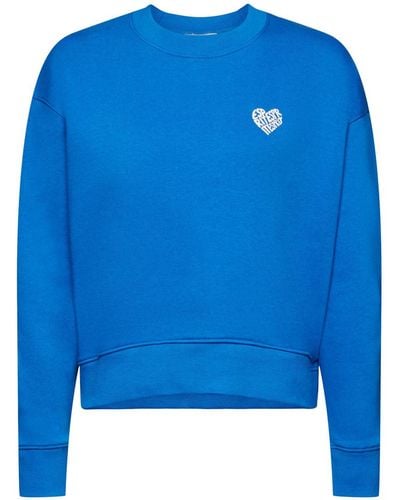 Esprit Sweatshirt Met Logo - Blauw