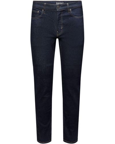 Esprit Gerecycled: Slim Fit Jeans - Blauw