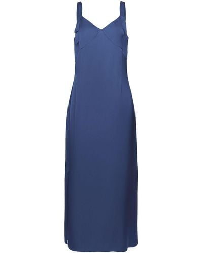 Esprit Satijnen Midi-jurk - Blauw