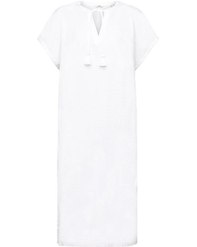 Esprit Tunika-Strandkleid - Weiß