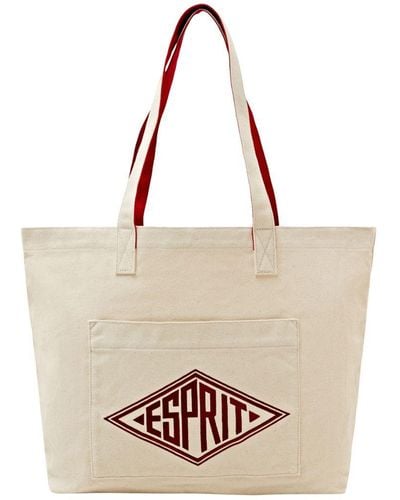 Esprit Canvas Tote Bag Met Logo - Meerkleurig