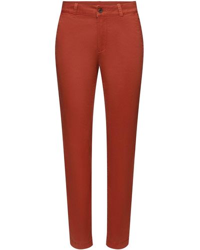 Esprit Pantalon chino basique - Rouge