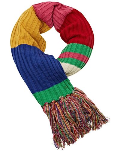 Esprit Ribgebreide Sjaal In Regenboogkleuren - Meerkleurig