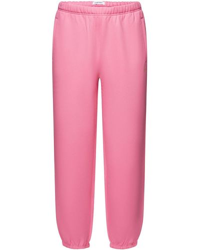 Esprit Pantalon de jogging logoté unisexe molleton coton - Rose
