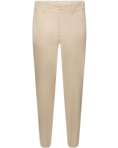 Esprit Pantalon de coupe Slim Fit en mélange de coton et de lin - Neutre