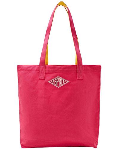Esprit Tote Bag aus Baumwolle mit Logo - Pink