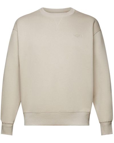 Esprit Sweatshirt mit Logostickerei (1-tlg) - Weiß