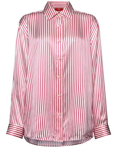 Esprit Gestreept Overhemd Van Zijde - Roze