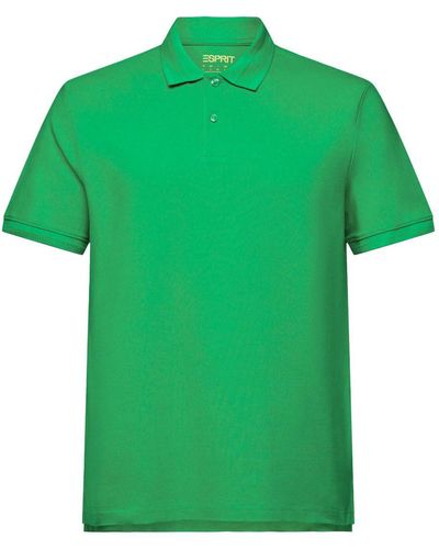 Esprit Poloshirt Van Pimakatoen-piqué - Groen