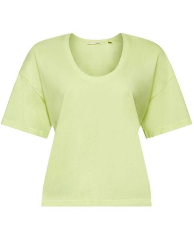 Esprit T-shirt de coupe oversize raccourcie - Vert