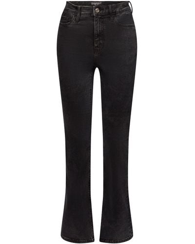 Esprit Bootcut-Jeans mit besonders hohem Bund - Schwarz