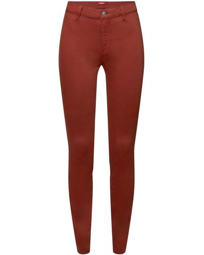 Esprit Jean Skinny à taille mi-haute - Rouge