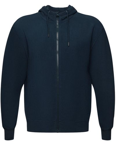 Esprit Fleece Sweatshirt Met Hoodie - Blauw