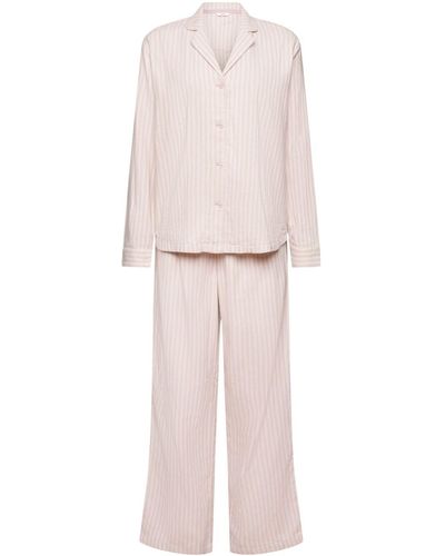 Esprit Flanell-Pyjama - Weiß
