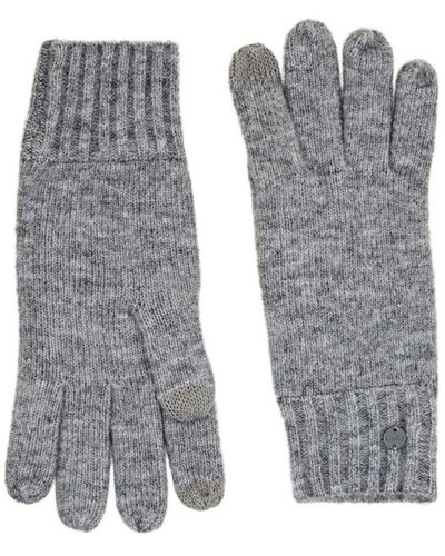 Esprit Gants en maille côtelée - Gris