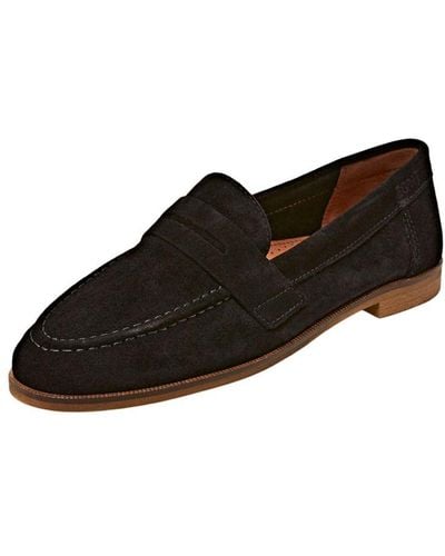 Esprit Mocassins en cuir suédé - Noir