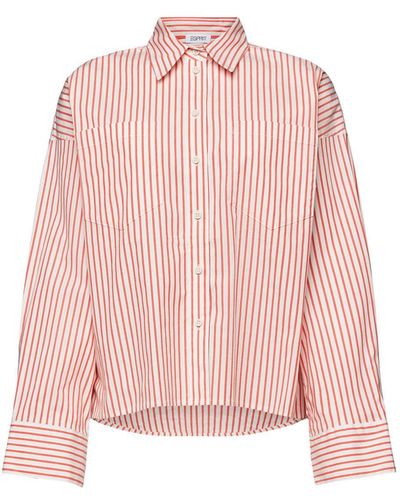 Esprit Gestreept Overhemd Met Buttondownkraag - Roze