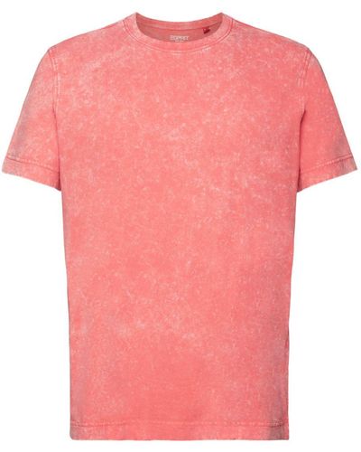 Esprit T-Shirt mit Stonewash-Effekt - Pink