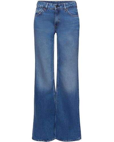 Esprit Mid-rise Retro Uitlopende Jeans - Blauw