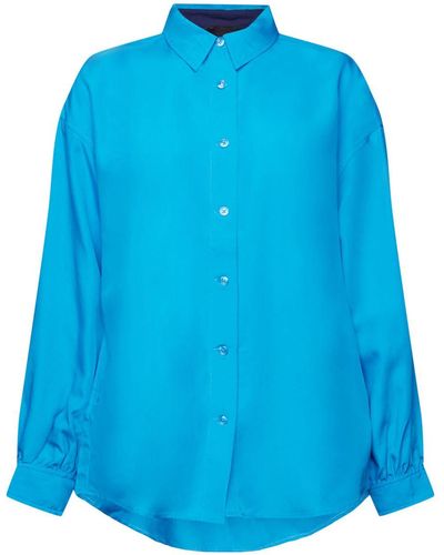 Esprit Oversized Overhemdblouse - Blauw