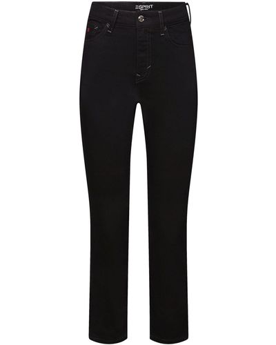 Esprit Retro Slim Jeans Met Hoge Taille - Zwart