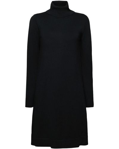 Esprit Gebreide Mini-jurk Met Turtleneck - Zwart