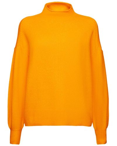 Esprit Stehkragenpullover Sweaters - Orange