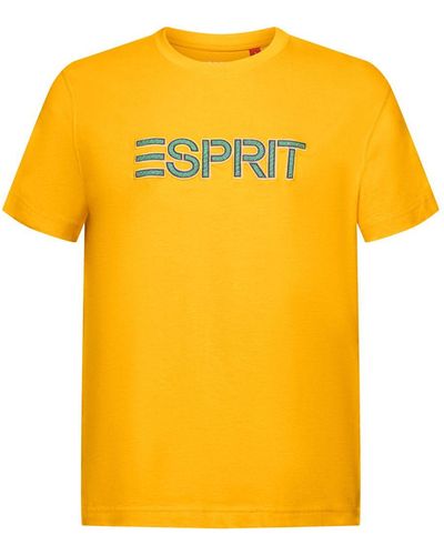 Esprit T-shirt Met Logo - Geel