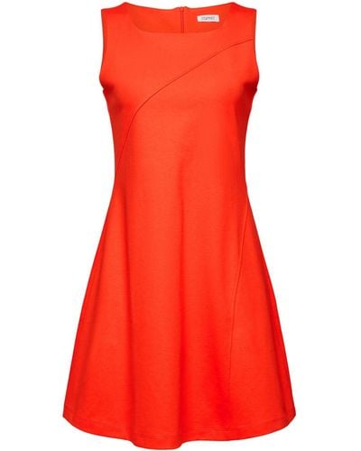 Esprit Mouwloze Punto Mini-jurk - Rood