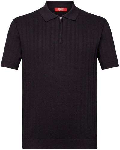 Esprit Poloshirt Met Slim Fit - Zwart