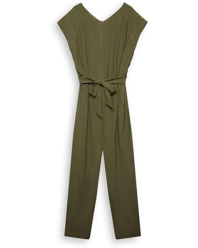 Esprit Overall Jumpsuit mit Gürtel - Grün