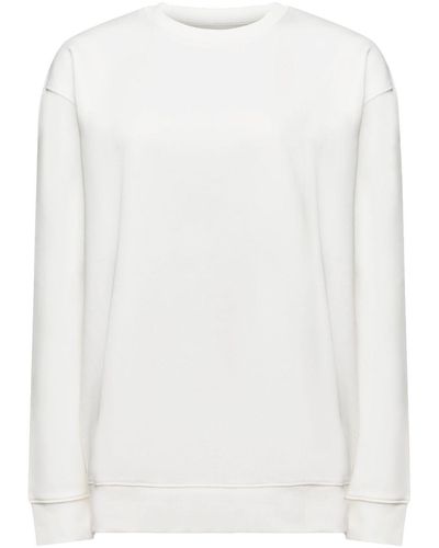 Esprit Sweatshirt Van Een Katoenmix - Wit