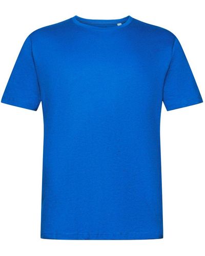 Esprit T-shirt en jersey moucheté - Bleu