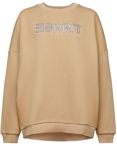 Esprit Oversized Sweatshirt Met Logo - Naturel