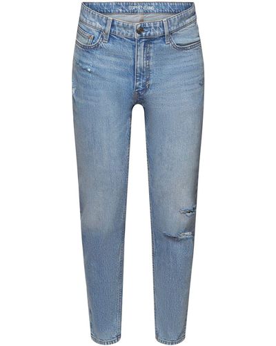 Esprit Mid Rise Regular Tapered Jeans - Blauw