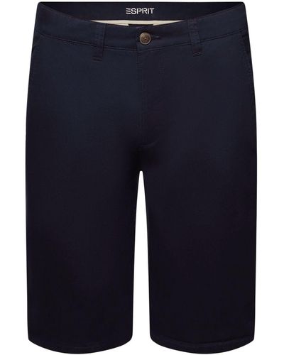Esprit Shorts im Chino-Style aus nachhaltiger Baumwolle (1-tlg) - Blau
