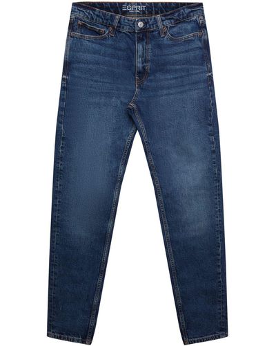 Esprit Mid Rise Regular Tapered Jeans - Blauw