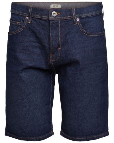 Esprit Short en jean en coton - Bleu
