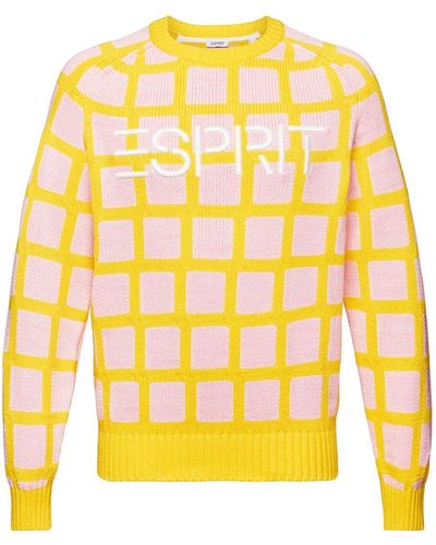 Esprit Rundhalspullover Sweaters - Gelb