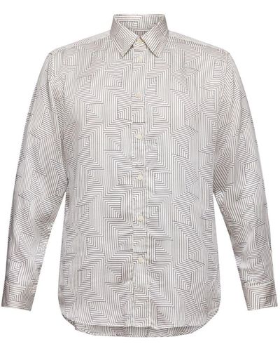Esprit Satijnen Shirt Met Print - Wit