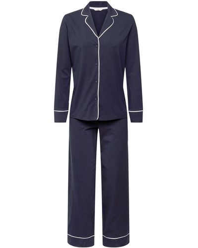 Esprit Lange Jersey Pyjama - Blauw