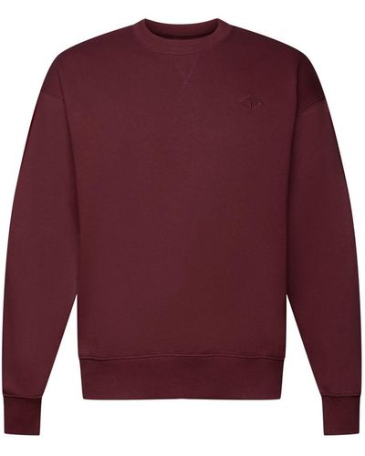 Esprit Sweatshirt Met Logoborduursel - Rood