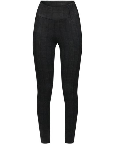 Esprit Geruite Jersey legging - Zwart