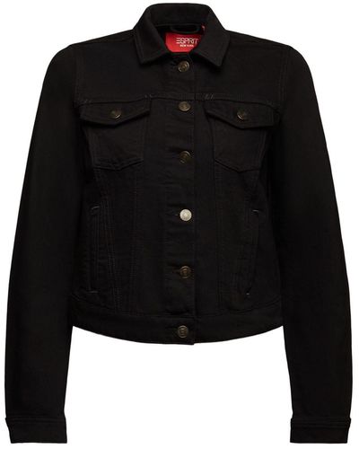 Esprit Veste en jean de coupe slim - Noir