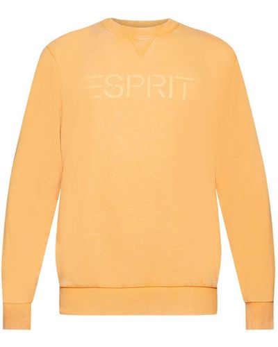 Esprit Sweatshirt Met Logoprint En Ronde Hals - Oranje